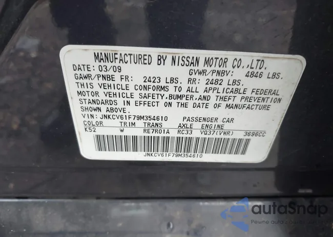 JNKCV61F79M354610: 43251528