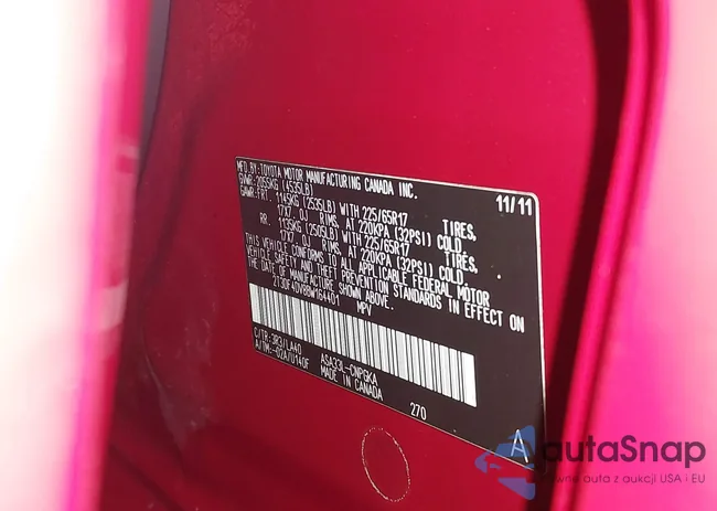 2T3DF4DV8BW164401: 43251547