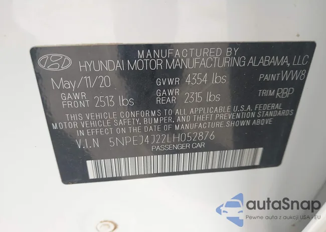 5NPEJ4J22LH052876: 43252881