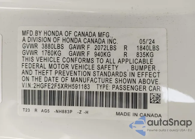 2HGFE2F5XRH591183: 43252902