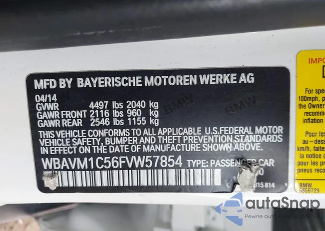 WBAVM1C56FVW57854: 43252976