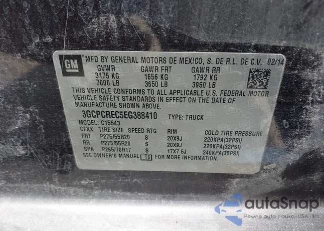 3GCPCREC5EG388410: 43253043