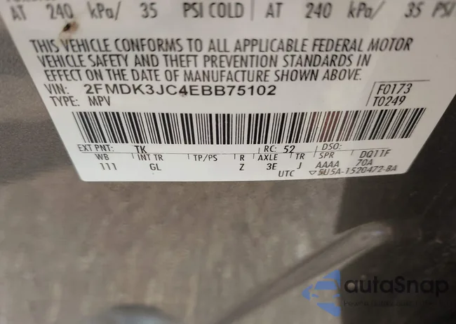 2FMDK3JC4EBB75102: 43253100