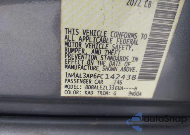 1N4AL3AP6FC142438: 43253178