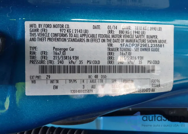 1FADP3F29EL235581: 43253188