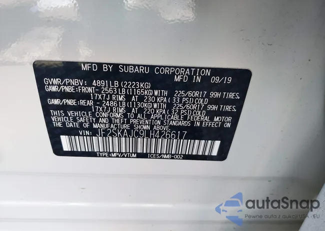 JF2SKAJC9LH426617: 43253208