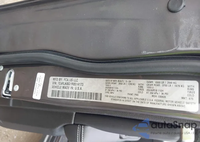 1C4RJKBG1R8514173: 43253334