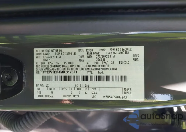 1FTEW1EP4MKD17371: 43253359