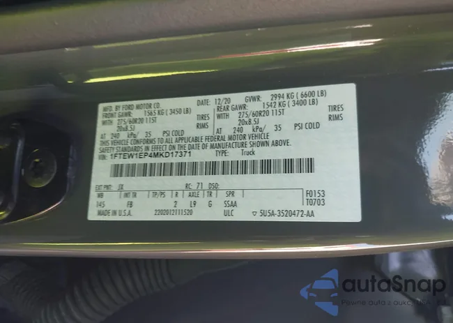 1FTEW1EP4MKD17371: 43253359