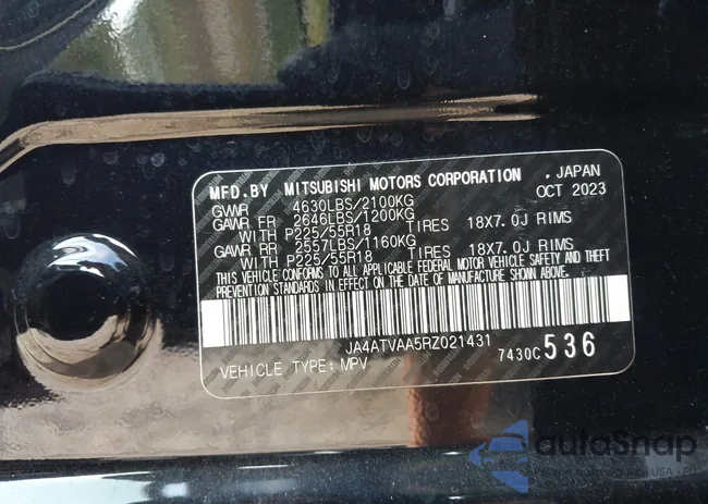 JA4ATVAA5RZ021431: 43252484