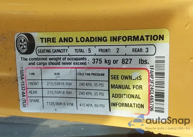 1FAHP3F24CL465706: 43252489