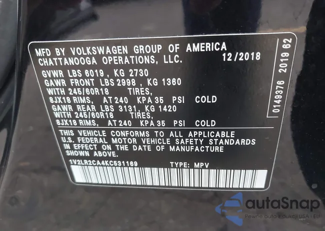 1V2LR2CA4KC531169: 43252488