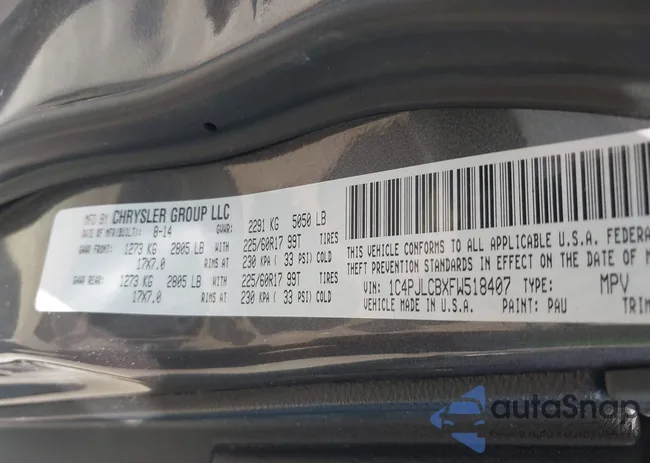 1C4PJLCBXFW518407: 43252600