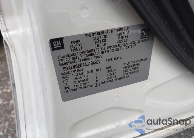 5GALVBED4AJ184877: 43254223