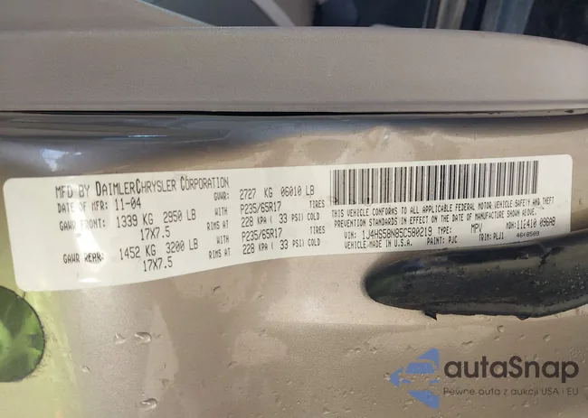 1J4HS58N85C580219: 43254372