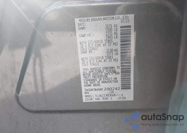 5N1DR3BA6RC200242: 43254377