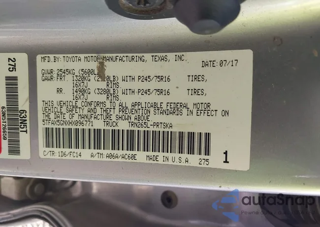 5TFAX5GNXHX096771: 43254394