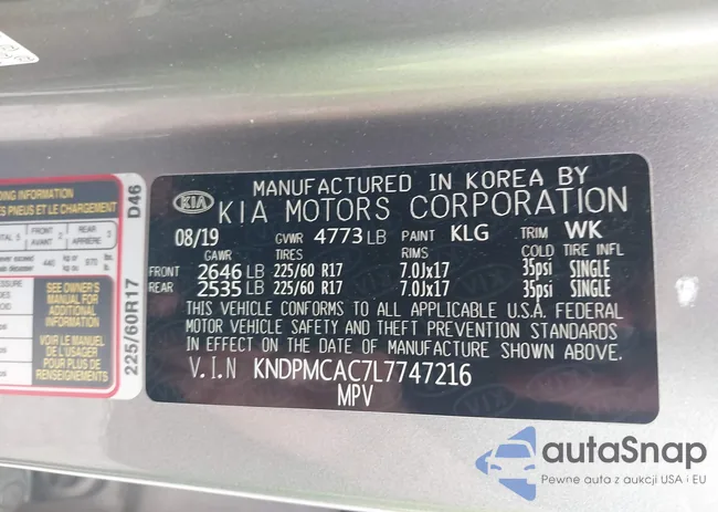 KNDPMCAC7L7747216: 43253502