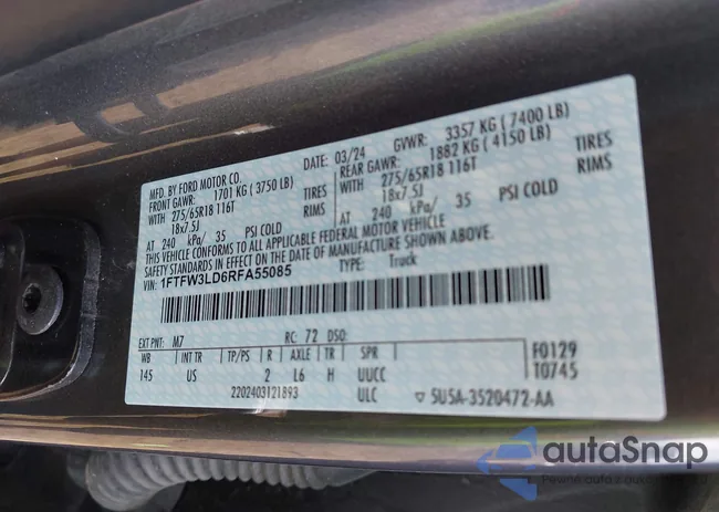 1FTFW3LD6RFA55085: 43253582