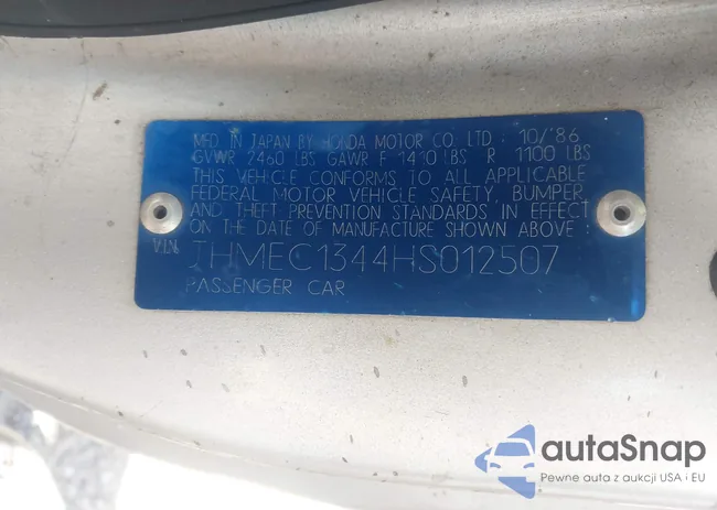 JHMEC1344HS012507: 43253825