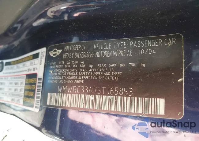 WMWRC33475TJ65853: 43254851