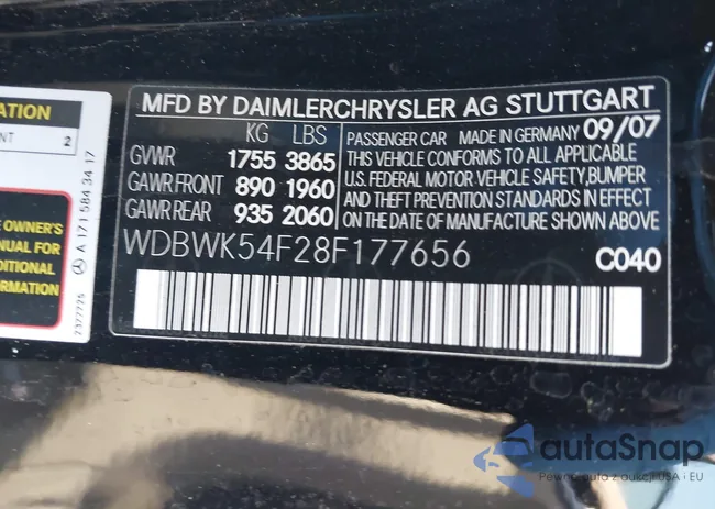 WDBWK54F28F177656: 43254925