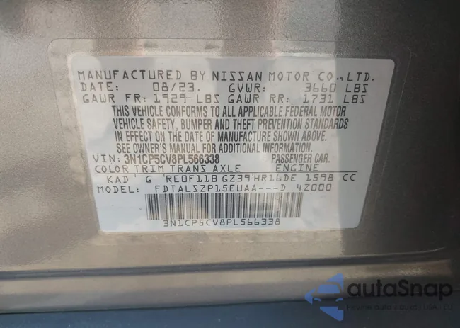 3N1CP5CV8PL566338: 43255066