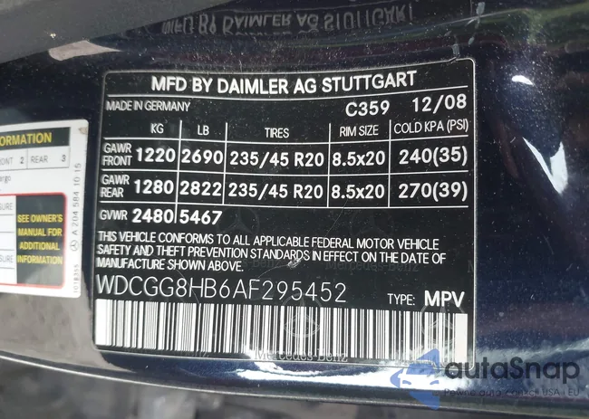 WDCGG8HB6AF295452: 43255167