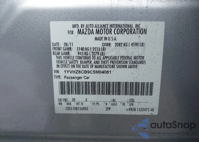 1YVHZ8CB9C5M04081: 43255243