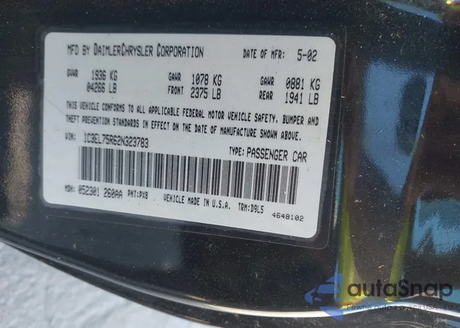 1C3EL75R62N323783: 43255299