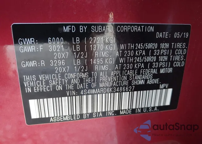 4S4WMARD6K3486627: 43255411