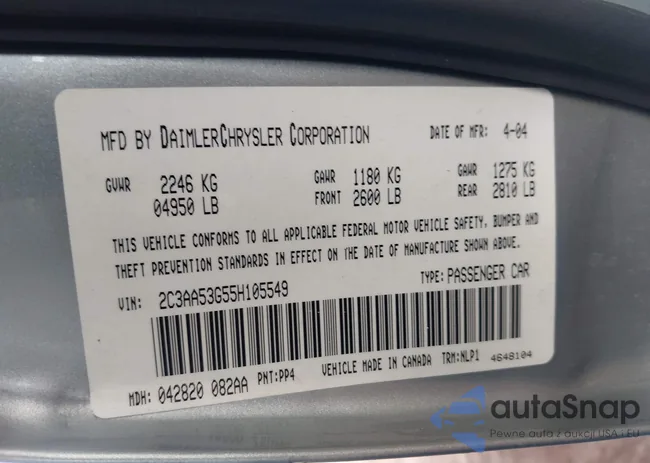 2C3AA53G55H105549: 43254491