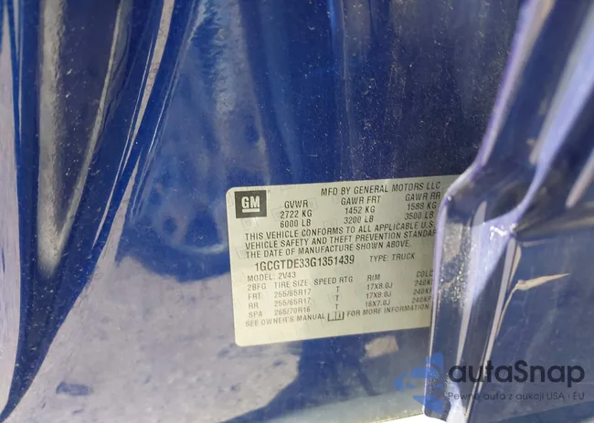 1GCGTDE33G1351439: 43254824