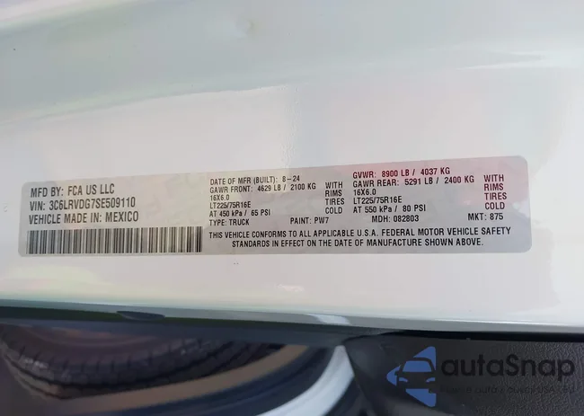 3C6LRVDG7SE509110: 43255853