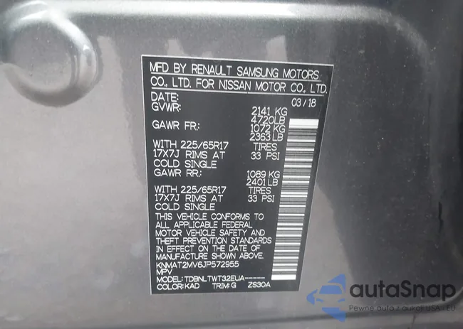 KNMAT2MV6JP572955: 43255917