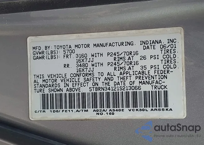 5TBRN34121S213066: 43256060