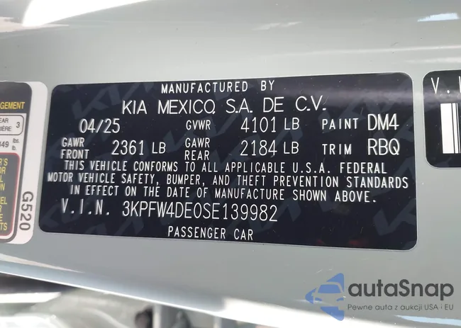 3KPFW4DE0SE139982: 43256104