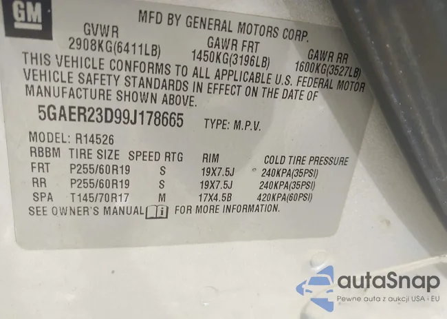 5GAKRBED1BJ100824: 43256228