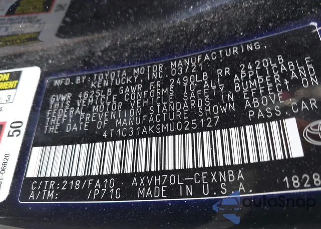 4T1C31AK9MU025127: 43256244