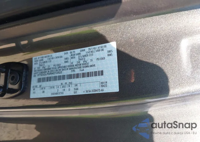 1FTEX2LPXRKE72522: 43256265