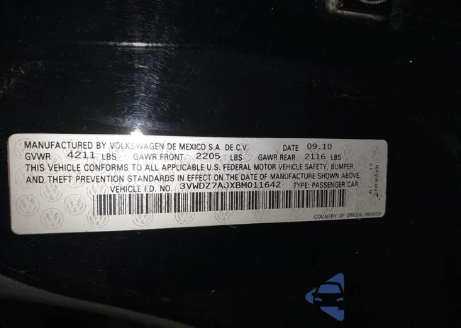 3VWDZ7AJXBM011642: 43256406