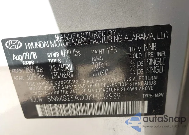 5NMS23AD0KH032939: 43256408