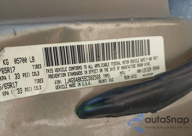 1J4GS48K55C582568: 43255447