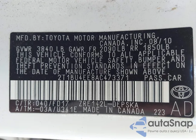 2T1BU4EE8AC473371: 43255604