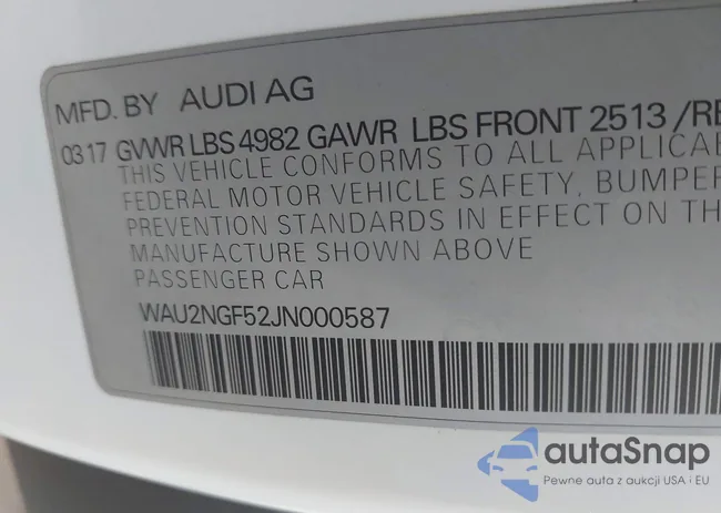 WAU2NGF52JN000587: 43255634