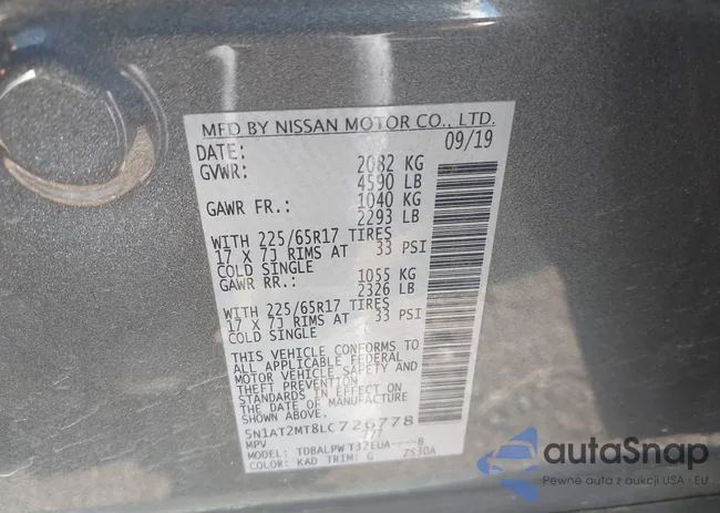 5N1AT2MT8LC726778: 43255636