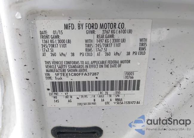 1FTEX1C80FFA37287: 43255640