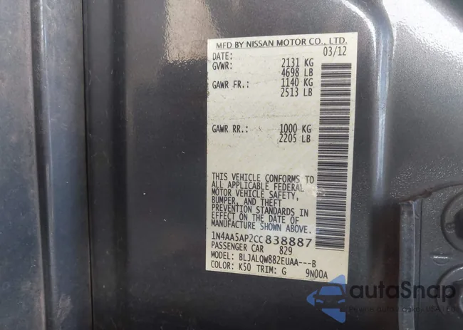 1N4AA5AP2CC838887: 43255760