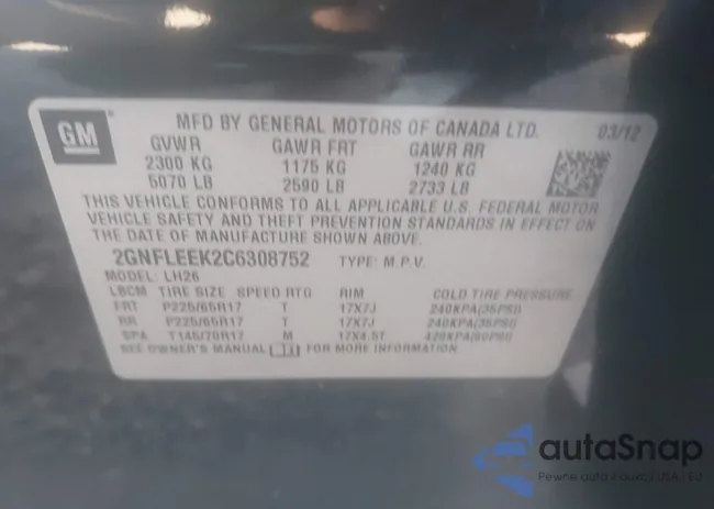 2GNFLEEK2C6308752: 43255807