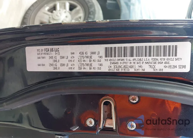 3C6UR4CJ9GG146011: 43256847